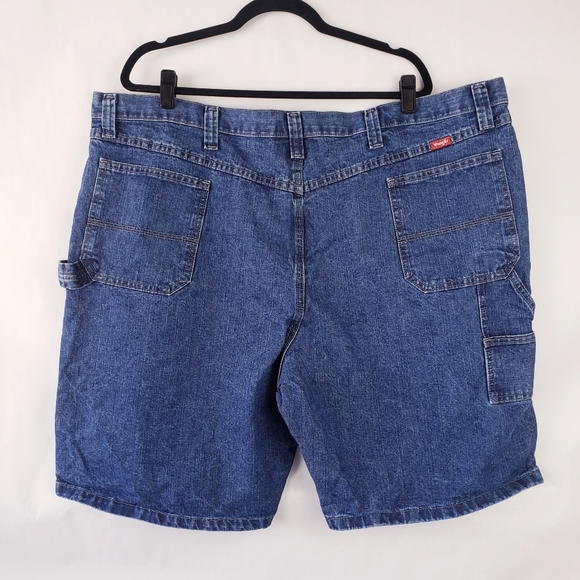 Wrangler Mens carpenter jean shorts blue cotton Size 48 - Picture 2 of 4